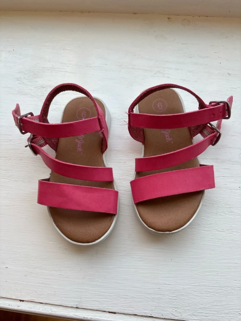Cat & Jack toddler Girl size 6 pink sandals summer shoe